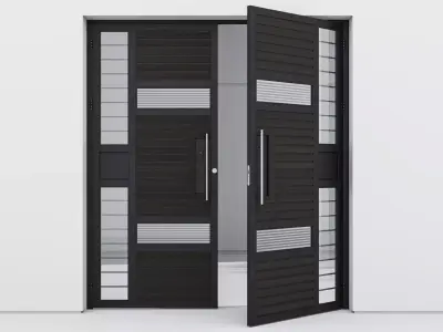 Aluminium door 74 3D model