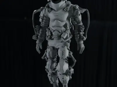 Space suit - Scifi astro ranger 2 Low-poly 3D model