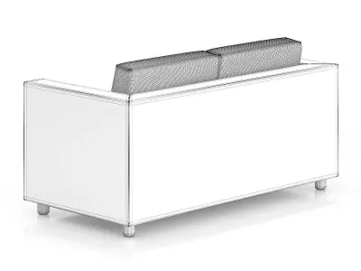 Wicker Sofa 3D model