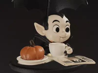 The Vampires Coffee Corner 3D Printable Miniature STL Model 3D model