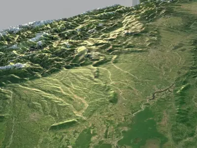 Georgia Terrain Country 3D model