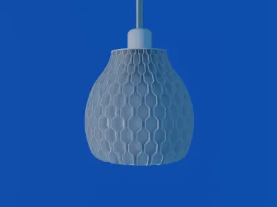 Lampshade  NATURE HEX  table or pendant lamp - E27 mount 3Dprint 3D print model