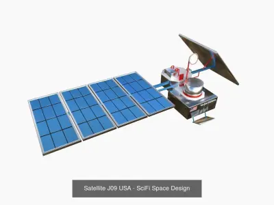 10 Satellite J Collection - SciFi Space Design 3D Model Pack