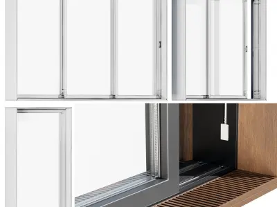 Panoramic glazing windows 008  Low-poly 3D model