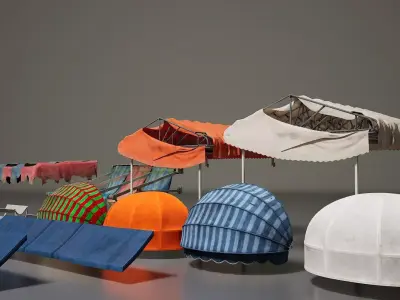 Awning Pack Low-poly 3D model