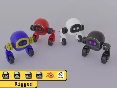 Small Robot-S1 Low-poly 3D model