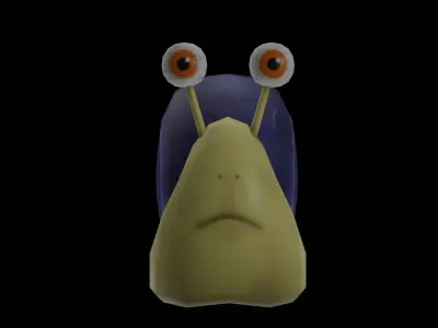 Hand Painted Low Poly Snail  Free low-poly 3D model