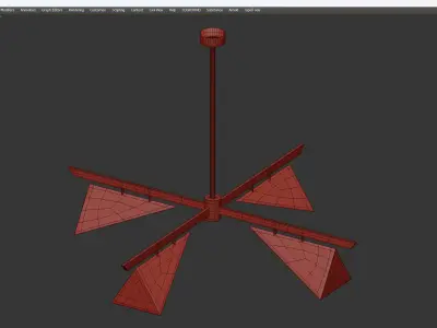 KITE CHANDELIER Low-poly 3D model