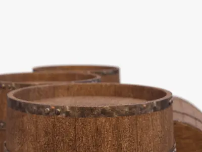 Stack of Barrels 3D model