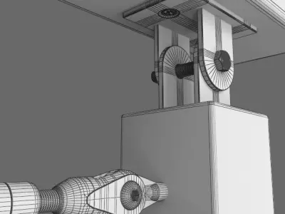 Modern railing 002 3D model