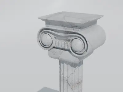 Classical Ionic Column - Game Ready PBR 3D Model Low-poly 3D model