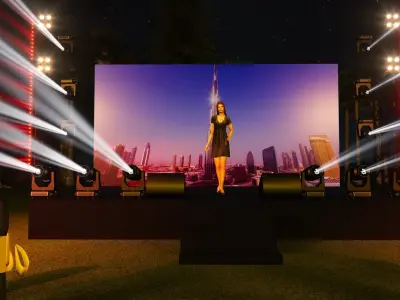 mini show - 3d stage design - 12 design 3d model  Texture