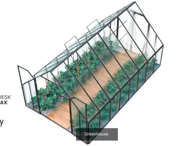 greenhouse set  3D Model Pack