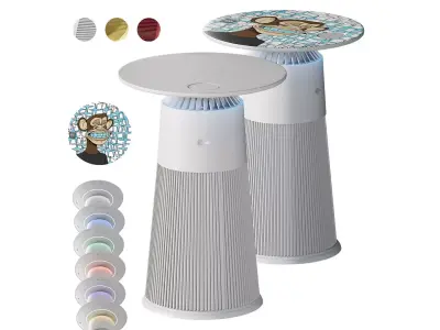 3 Tables Air Purifier LG PuriCare AeroFurniture RGB Lighting 3D model