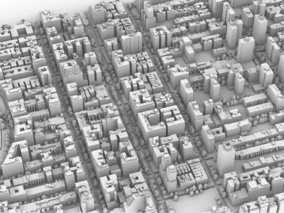 3D Print-Ready NYC Upper West Side Model 3D print model