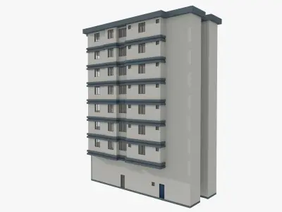 Residential Apartment Building 1 3D model