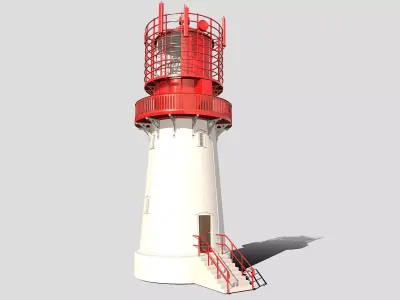 LightHouse Low-poly 3D model 3