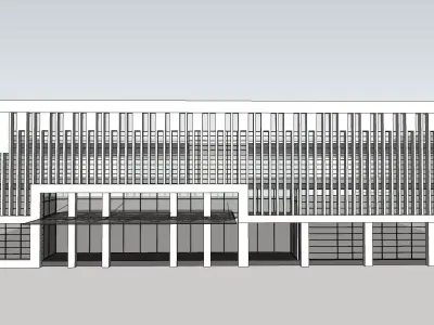 retail shop exterior redesign in neoclassical design 3D model