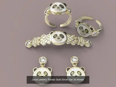 Gold Silver Funny Sets 3D Model Pack