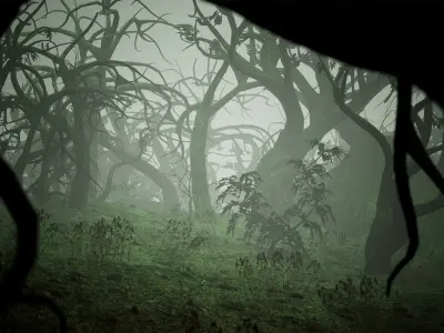 Witch Forest 60 Assets Low-poly 3D model