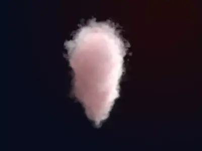 VDB Heart Shaped Cloud Animated 01 3D model