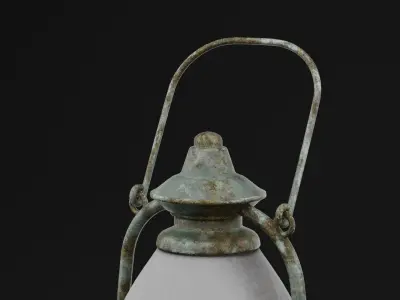 Iron Lantern Low-poly 3D model