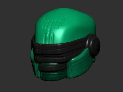 helmet high poly sculpt 3d printable ver 7 3D model 3D model
