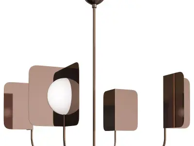 MM Lampadari Leaf 4 light Low-poly 3D model