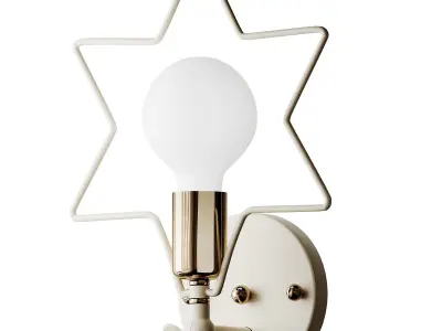 Metal Star Flower Loving Heart Wall Lamp 3D model