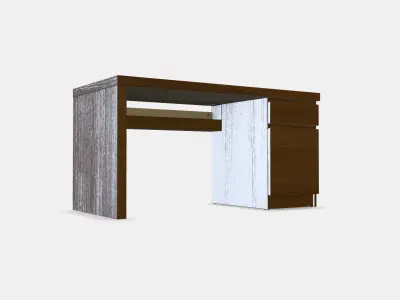 MALM Desk 3 Low-poly 3D model