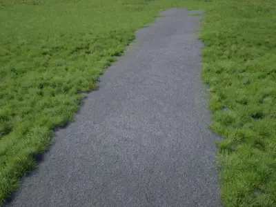 Old Road Textures Unreal Asset Low-poly 3D model