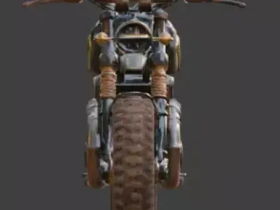 Cyberpunk Tactical Motorcycle 3D Model Low-poly 3D model