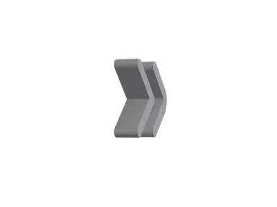 3d angle double small left Low-poly 3D model