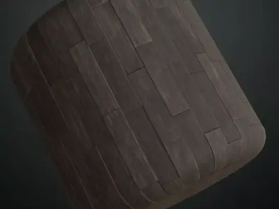 Modern Dark Oak Wood Planks PBR Seamless Texture