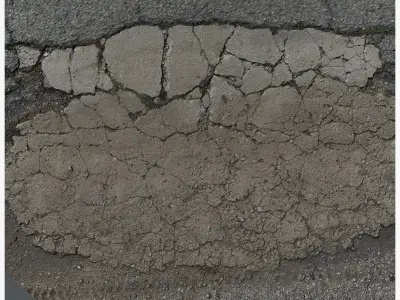Roadcracks03 asphalt texture - asphalt texture 3D model