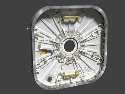 Space Station Common Hatch Low-poly 3D model