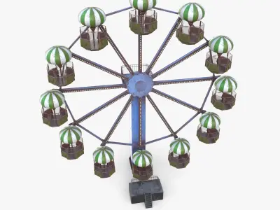 Animated ferris wheel v4 Low-poly 3D model