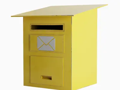 Postbox 02 Low-poly 3D model