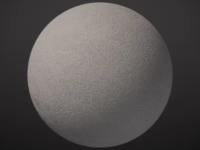 White grainy plaster texture 3D model