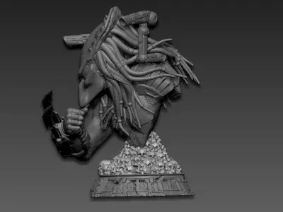 Predator Wolf Bust 3D print model