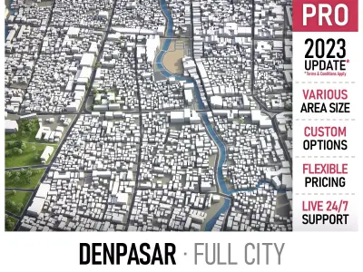 Denpasar  Low-poly 3D model