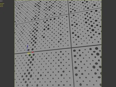 perforated metal panel N16 3D model