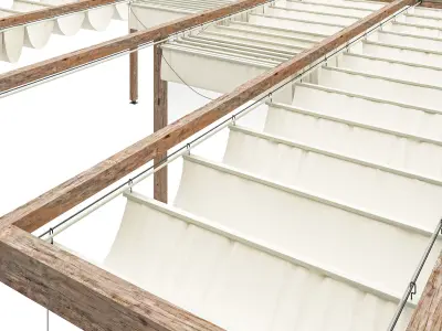 Fabric Sunshade 3D model