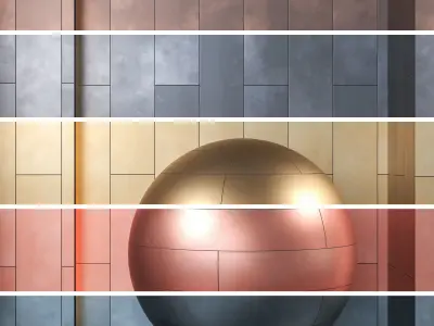 4K Metal Wall Panel Covering Textures  - 15 in 1 - Seamless PBR Texture