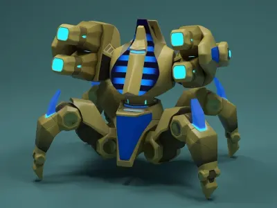 3D model of a robot based on StarCraft motives 3D model