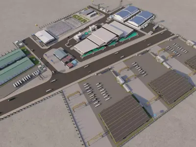 Industrial Factory-Factory building 3D model
