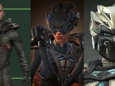 Sci-fi characters 3D Model Pack