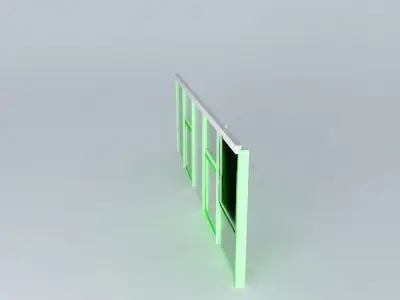 Aluminium glazing Free 3D model