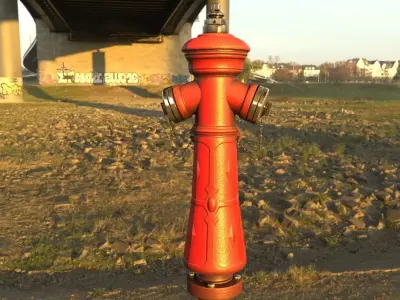 Fire Hydrant VAG NOVA 1885 - Low-Poly Version Low-poly 3D model