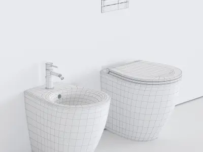 Esedra by SDR Ceramiche Bull 500 WC Low-poly 3D model